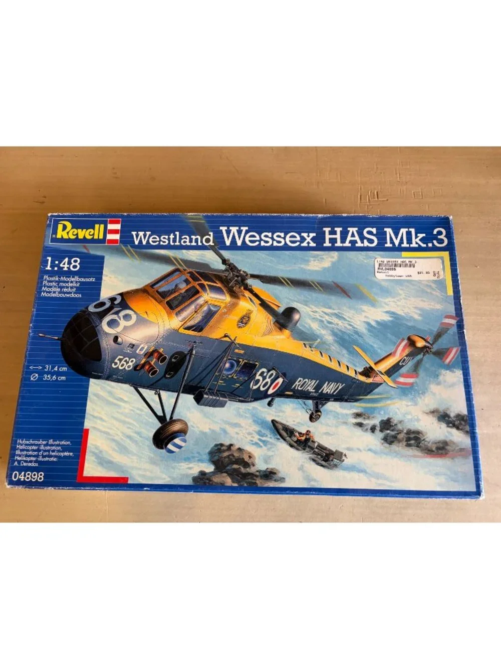 Revell 04898 Westland Wessex HAS Mk.3 1:48 Scale Royal Navy Helicopter Model Kit